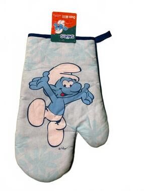 The Smurfs Oven Mitt 6.7in x 11in Cotton Polyester